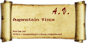 Augenstein Vince névjegykártya